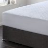 Elan Linen 100% Cotton Quilted Fully Fitted 50cm Deep Waterproof Mattress Protector – DOUBLE