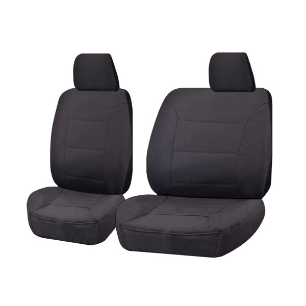 Seat Covers for FORD RANGER PX SERIES 10/2011 – 2016 SINGLE CAB CHASSIS FRONT BUCKET + _ BENCH CHALLENGER – Charcoal