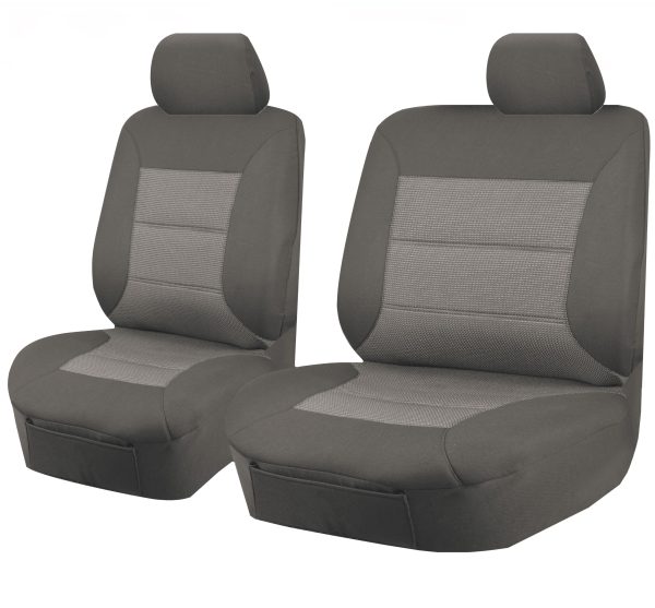 Premium Jacquard Seat Covers – For Ford Ranger Px Series Single Cab 2011-2016 – Grey