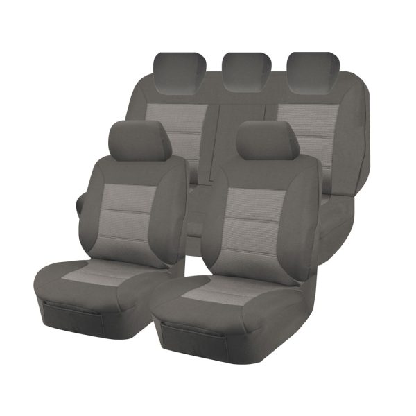 Premium Jacquard Seat Covers – For Ford Ranger Pxii-Pxiii Series 2015-2022 – Grey