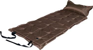 Trailblazer 21-Points Self-Inflatable Satin Air Mattress With Pillow – Brown