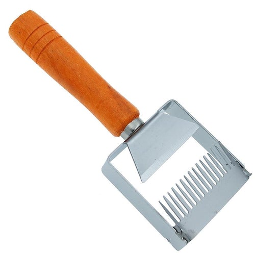 Uncapping Fork Iron Honeycomb Honey Scraper Wooden Handle Beekeeping Tools