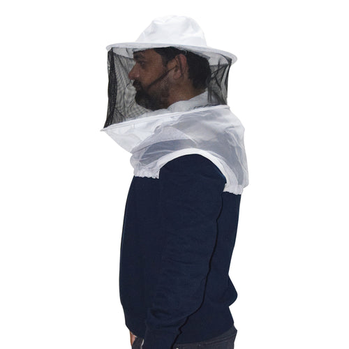 Beekeeping Bee Half Body Head Veil Protective Gear – Round Head