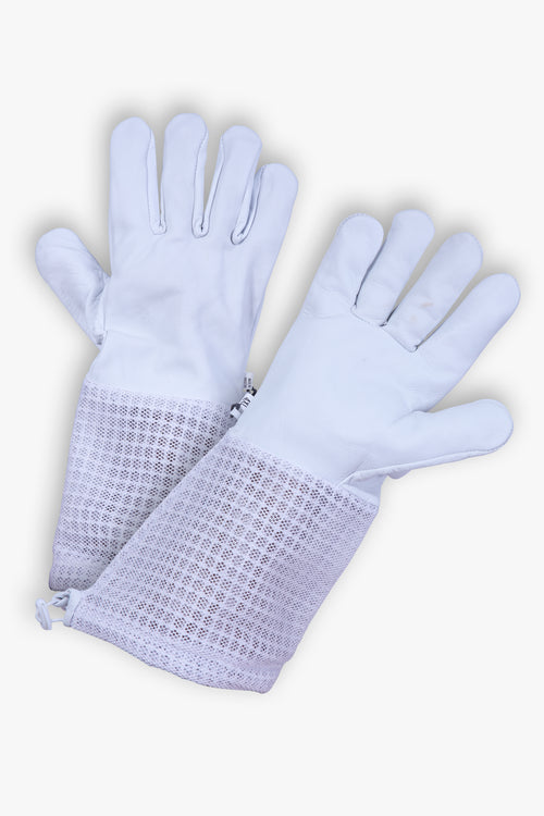 Beekeeping Bee Gloves Goat Skin 3 Mesh Ventilated Gloves – S