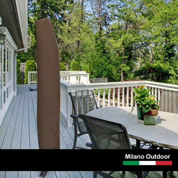 Milano 3M Outdoor Umbrella Cantilever With Protective Cover Patio Garden Shade – Latte