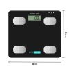 FitSmart Electronic Floor Body Scale Black Digital LCD Glass Tracker Bathroom