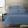 Royal Comfort 1200TC Quilt Cover Set Damask Cotton Blend Luxury Sateen Bedding – KING, Blue Fog