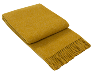 Brighton Throw – 100% NZ Wool – Mustard