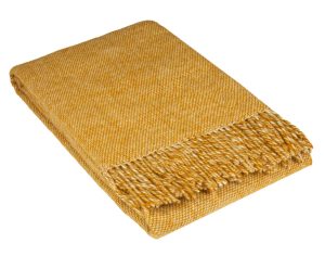 Cambridge Throw – 100% NZ Wool – Mustard