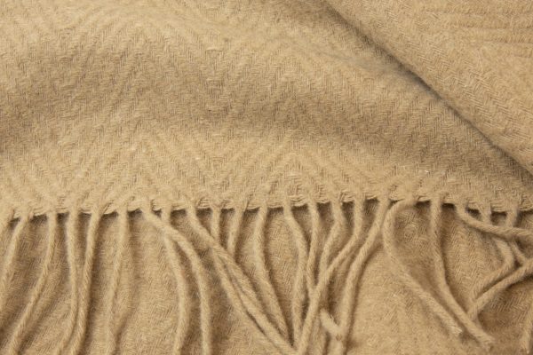 Hampton Throw – Merino Wool Blend – Camel