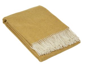 Hampton Throw – Merino Wool Blend – Ochre