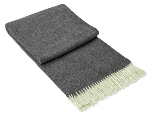 Hampton Throw – Merino Wool Blend – Dark Grey