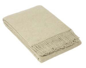 Oxford Throw – Merino Wool Blend – Stone