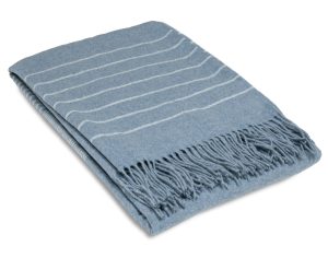 Paddington Throw – Fine Wool Blend – Forever Blue