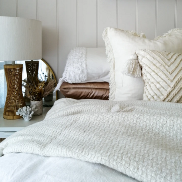 Soho Throw – Wool Blend – Ivory