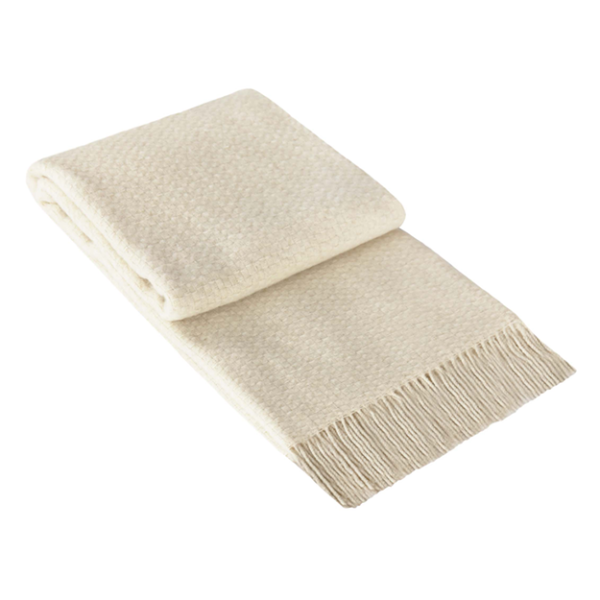 Soho Throw – Wool Blend – Ivory