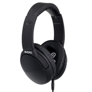 MOKI Noise Cancellation Black Headphones