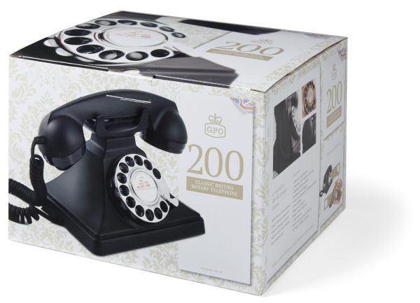 GPO RETRO GPO 200 ROTARY TELEPHONE – BLACK