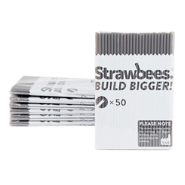 STRAWBEES Strawbees Construction Pipes – Grey