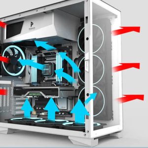 ANTEC P120 Crystal WHITE Tempered Glass ATX, E-ATX, Heat Dissipation, VGA Holder, Horizontal and Vertical Scalability, Slide Panel, Gaming Case