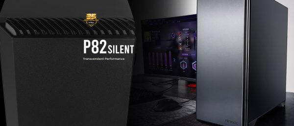 ANTEC P82 Silent ATX, mATX, Support up to 360mm Radiator, Includes 3x Fans, Max GPU 30mm, Easy Access I/O Ports, Corporate Office Case