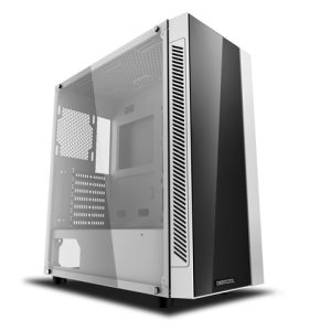 DEEPCOOL MATREXX 55 V3 ADD-RGB WH Minimalistic Tempered Glass Case, White Colour, Supports E-ATX MB No Fans (CAD-MATREXX55V3-ARW3)