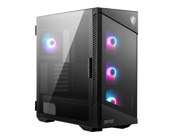 MSI MPG VELOX 100R Mid-Tower Case, Support For E-ATX / ATX / M-ATX / ITX, 2x 2.5′, 2x 3.5′, 7x Expansion Slots, 2x USB 3.2, 1x USB-C, 1x Audio 1x Mic