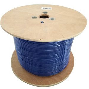 8WARE 350m CAT6A Ethernet LAN Cable Roll Blue Bare Copper Twisted Core PVC Jacket