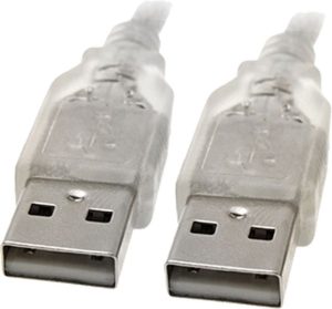 8WARE USB 2.0 Cable A to A Male to Male Transparent – 3M