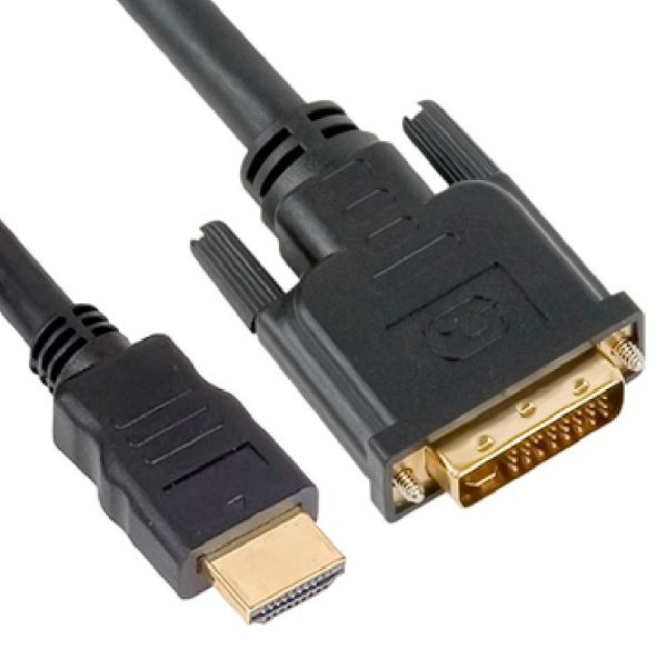 ASTROTEK HDMI to DVI-D Adapter Converter Cable 2m – Male to Male 30AWG OD6.0mm Gold Plated RoHS Black PVC Jacket