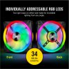 CORSAIR QL140 RGB Dual Fan Kit with Lighting Node Core, ICUE, Anti Vibration, Low-Noise 140 mm Fan Blade, RGB LED PWM Fan 26dBA, 502 CFM, 2 Fan Pack