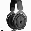 CORSAIR HS70 Wired & Bluetooth 5 for 30 Hrs, 24-bit USB Audio, Discrod 50 mm Driver Headset Black PC, XBox, Switch, PS4 and PS5 Compatible