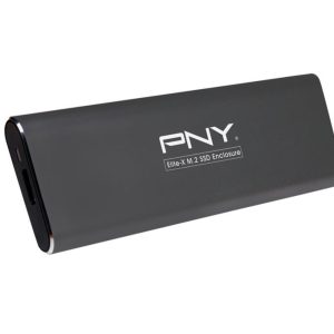 PNY Pro Elite External Portable SSD Enclosure Case 1000MB/s 10Gbps PCIe M.2 to USB3.2 Gen 2 USB-C USB-A for PC Macbook PS4 PS5 Xbox One Android iPad P