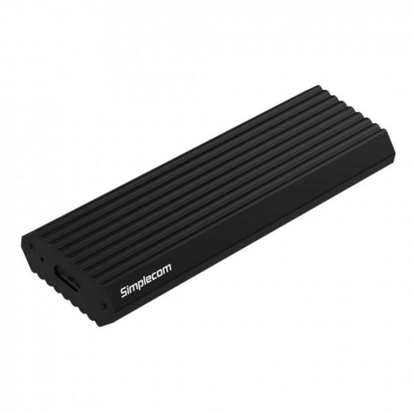 SIMPLECOM SE513 NVMe PCIe (M Key) M.2 SSD to USB 3.1 Gen 2 Type C Enclosure 10Gbps – Black