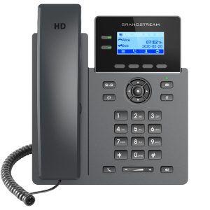 GRANDSTREAM GRP2602P 2 Line IP Phone, 4 SIP Accounts, 132x48 Backlit Screen, HD Audio, Powerable Via POE