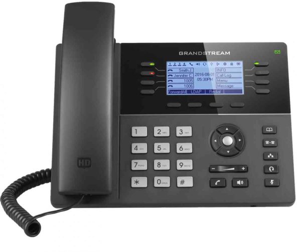 GRANDSTREAM GXP1782 8 Line IP Phone, 4 SIP Accounts, 200×80 Pixel Backlit Display, HD Audio, Dual-Switched Gigabit Port, Powerable Via POE