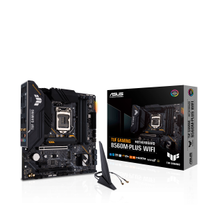 ASUS TUF GAMING B560M-PLUS WIFI Intel B560 (LGA 1200) mATX Motherboard PCIe 4.0, 2xM.2 slots, 8+1 Power Stages, 2.5Gb Ethernet WiFi 6 RGB