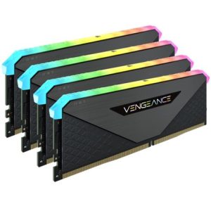 CORSAIR Vengeance RGB RT 128GB 4x32GB DDR4 3600MHz C18 18-22-22-42 Black Heatspreader Desktop Gaming Memory for AMD Threadripper