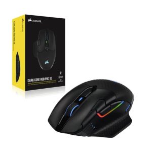 CORSAIR DARK CORE RGB SE PRO Gaming Mouse - Black, Wire, Wireless Qi Charging,