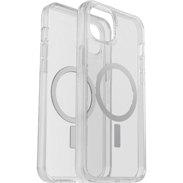 OTTERBOX Apple iPhone 14 Plus Symmetry Series+ Clear Antimicrobial Case for MagSafe – Clear (77-89170), 3X Military Standard Drop Protection