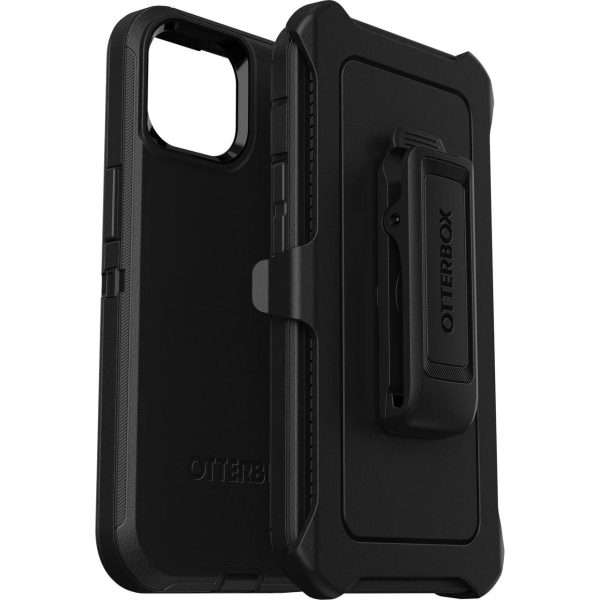 OTTERBOX Apple iPhone 14 / iPhone 13 Defender Series Case – Black (77-88373), 4X Military Standard Drop Protection, Multi-Layer Protection