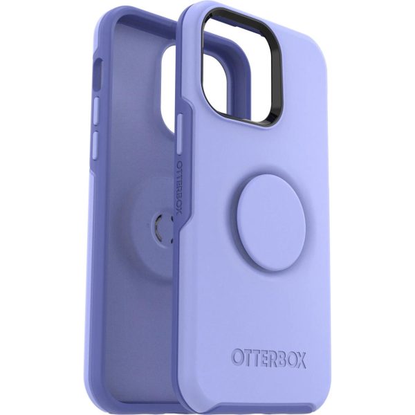 OTTERBOX Apple iPhone 14 Pro Max Otter + Pop Symmetry Series Antimicrobial Case – Periwink (Purple) (77-88771), Durable Protection