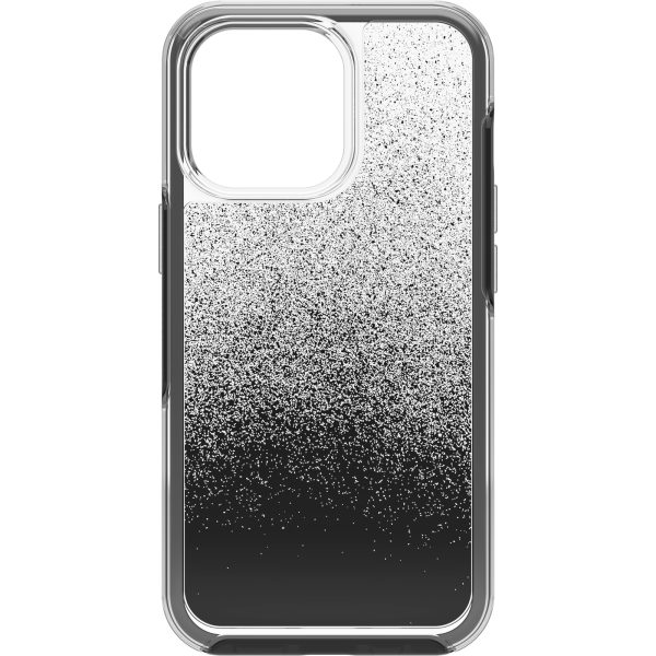 OTTERBOX Apple iPhone 13 Pro Symmetry Series Clear Antimicrobial Case – Ombre Spray (Clear/Black) (77-83492), Wireless charging compatible