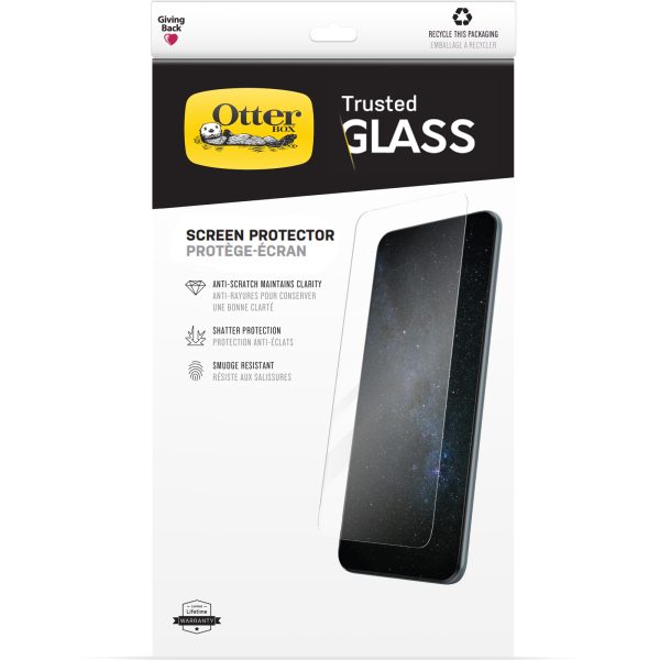 OTTERBOX Apple iPhone 13 and iPhone 13 Pro Trusted Glass Screen Protector – Clear (77-85951), Smudge resistant, Drop protection for shatter resistance