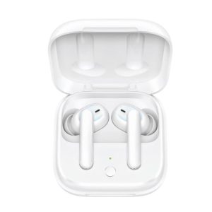 OPPO Enco W51 True Wireless Earphones White - Hybrid Active Noise Cancellation, Qi Wireless Charging Support, IP54 Dust and Water Resistance