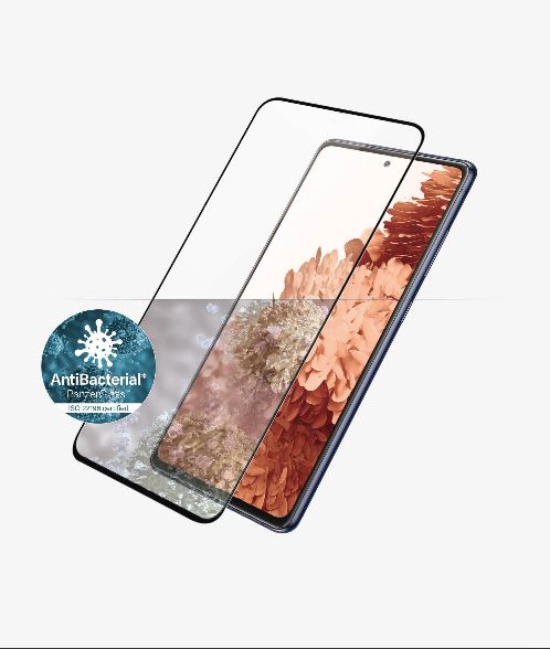 PANZER GLASS Screen Protector – Fingerprint Support – For Samsung Galaxy S21 Ultra – Full Frame Coverage, Rounded Edges, Crystal Clear, Anti Bacterial