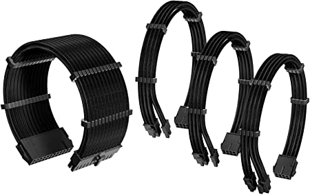 ANTEC PSU - Sleeved Extension Cable Kit V2 - 24PIN ATX, 4+4 EPS, 8PIN PCI-E, 6PIN PCI-E, Compatible with Standard PSU