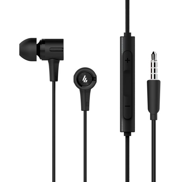 EDIFIER P205 Earbuds with Remote and Microphone – 8mm Dynamic Drivers, Omni-directional, 3 button In-line Control, Compact, Earphone