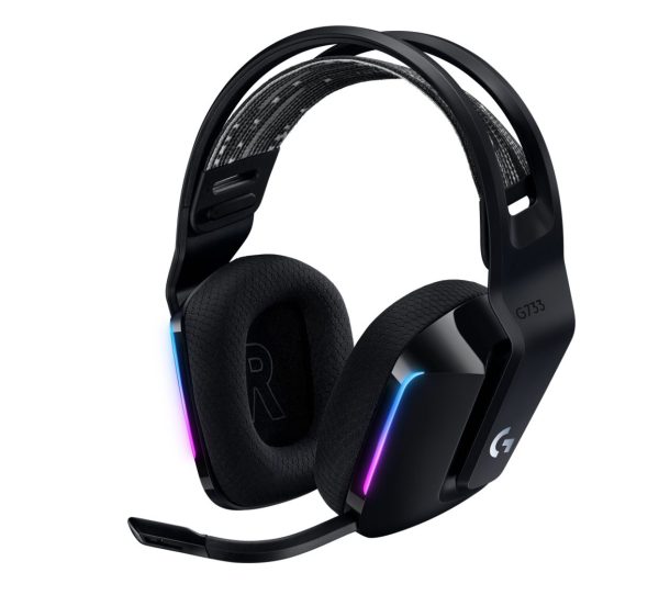 Logitech G733 Lightspeed Wireless RGB Gaming Headset Black USB, Frequency Response: 20 Hz-20 KHz – Detchable Cardioid Unidirectional Microphone