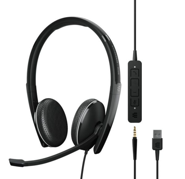 SENNHEISER | Sennheiser ADAPT 165 USB II On-ear, double-sided USB-A headset,3.5 mm jack and detachable USB cable with in-line call control, optimised